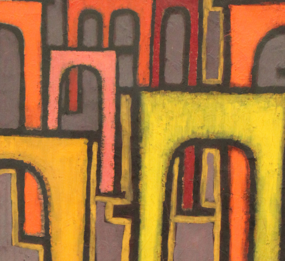 Detail 2: Openings at different levels interrupt the bridge rhythm in Viaducts Break Ranks